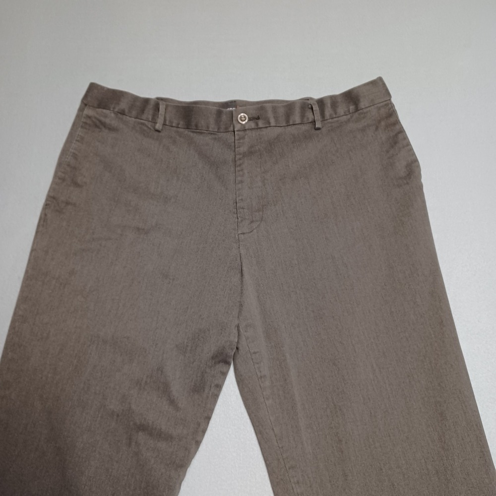 Dockers Pants Mens 40x28.5 Brown Relaxed Fit Expandable Waist Chino Altered